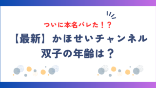 【最新】かほせいチャンネル双子の年齢は？ついに本名バレた！？